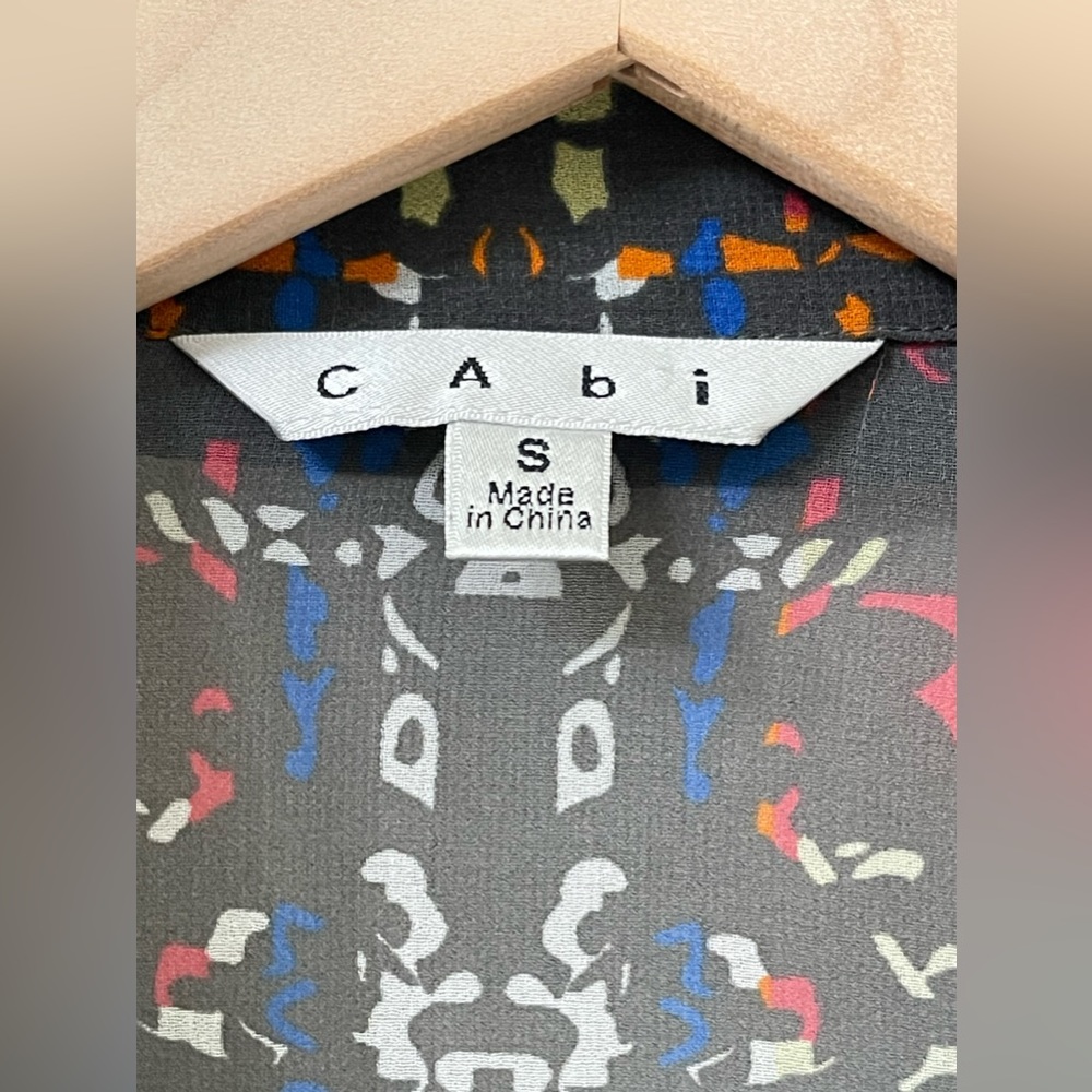 Cabi Multi-Color Abstract Print Button Down Light… - image 7